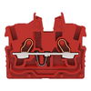 2-Leiter-Mini-Durchgangsklemme mit Betätigungsöffnung 1 mm² rot
