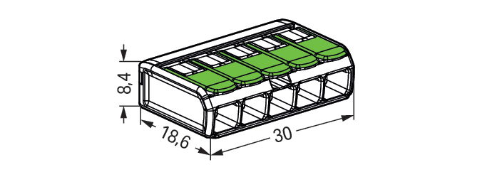 Verbindungsklemme mit Hebeln,für alle Leiterarten,max. 4 mm²,transparent – Bild 7 von 7