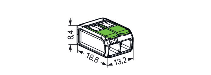 Verbindungsklemme mit Hebeln,für alle Leiterarten,max. 4 mm²,transparent – Bild 7 von 7