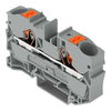 2-Leiter-Durchgangsklemme mit Drücker 10 mm² grau