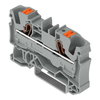 2-Leiter-Durchgangsklemme mit Drücker 6 mm² grau