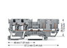 2-Leiter/2-Pin-Basisklemme für Tragschiene 35 x 15 und 35 x 7,5 4 mm² grau