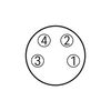 Sensor-/Aktorleitung M8-Buchse  axial 4-polig