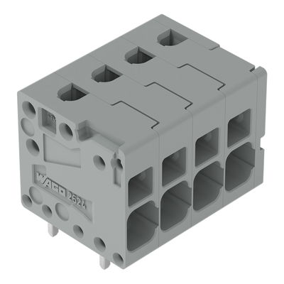Leiterplattenklemme 4 mm² Rastermaß 5 mm grau
