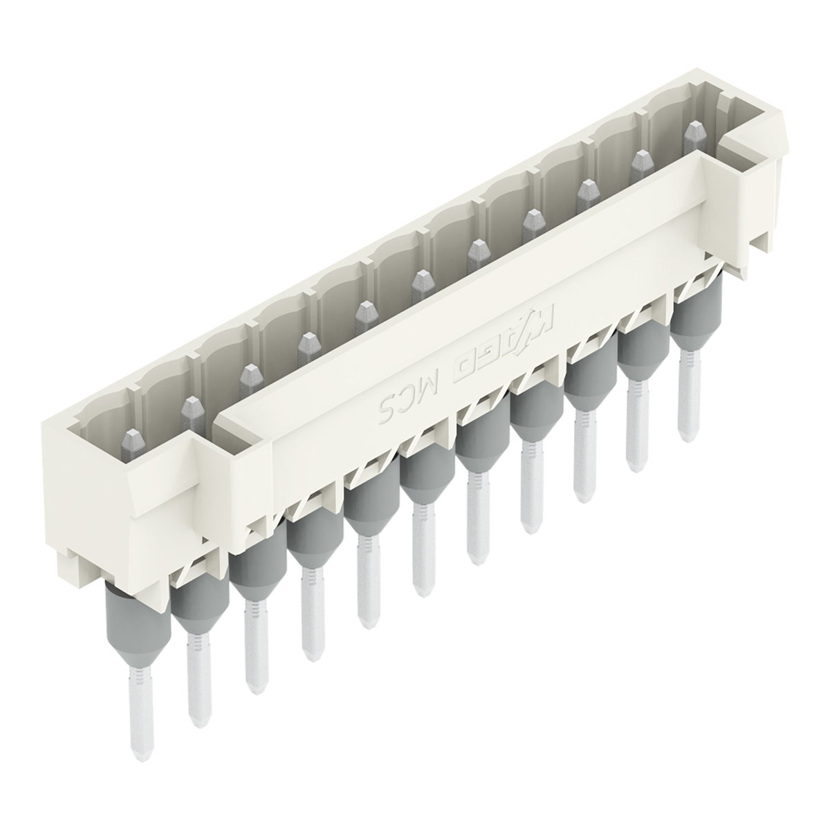 Stiftleiste für Reihenklemmen,Stifte 1,2 x 1,2 mm,gerade,lichtgrau