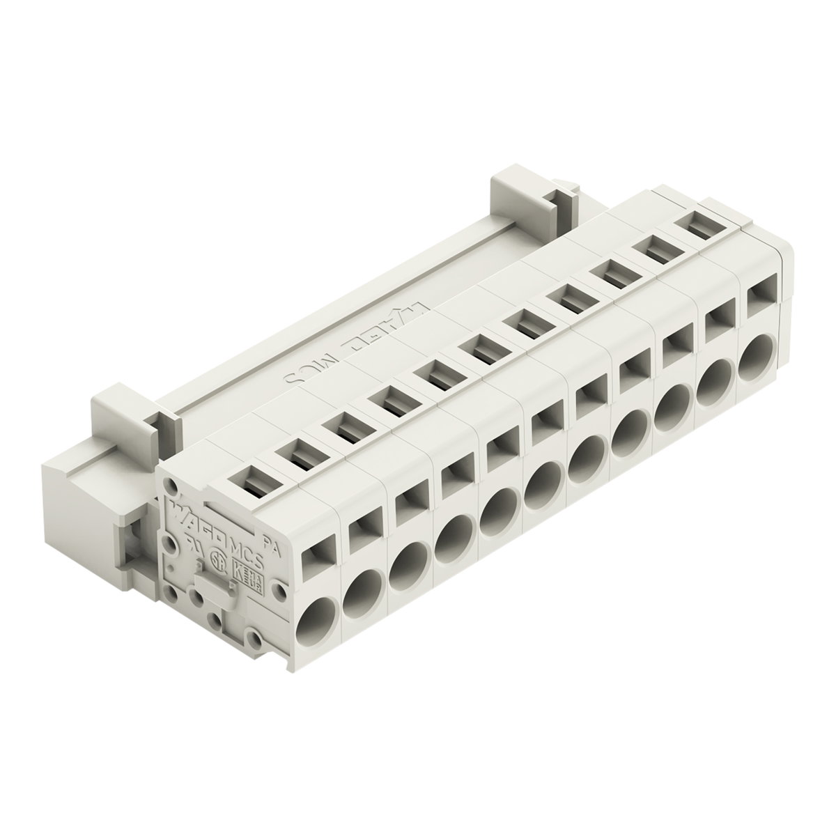 1-Leiter-Stiftleiste,CAGE CLAMP®,2,5 mm²,lichtgrau