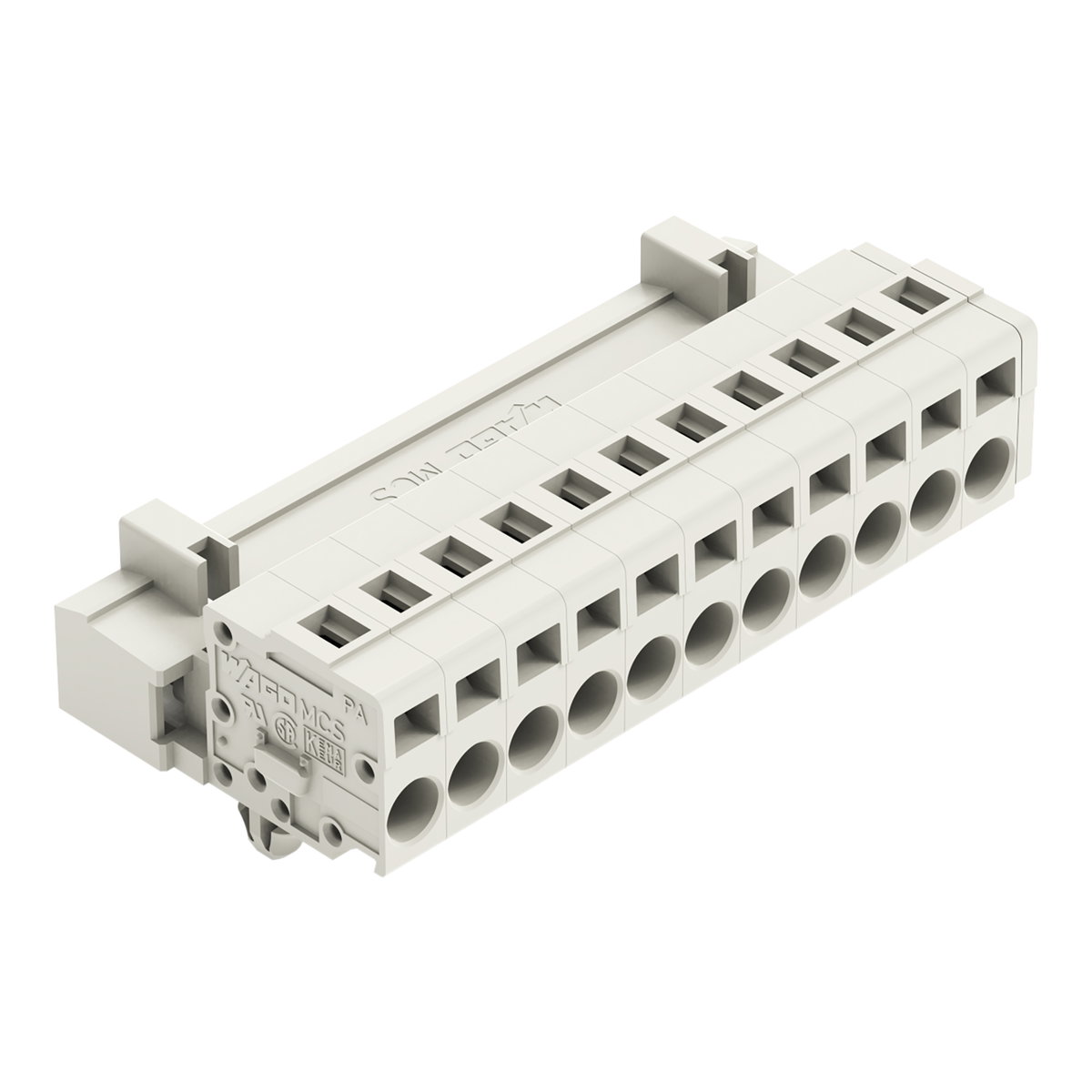 1-Leiter-Stiftleiste,CAGE CLAMP®,2,5 mm²,lichtgrau