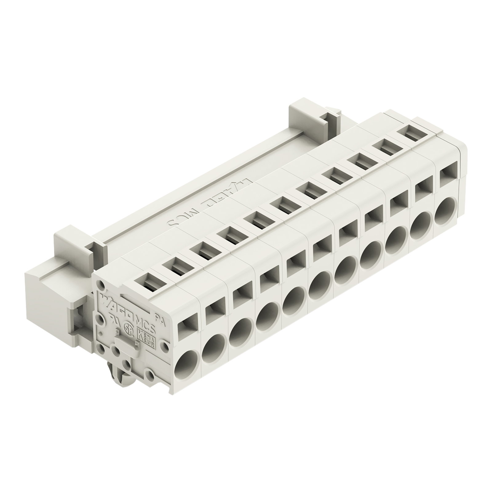 1-Leiter-Stiftleiste,CAGE CLAMP®,2,5 mm²,lichtgrau