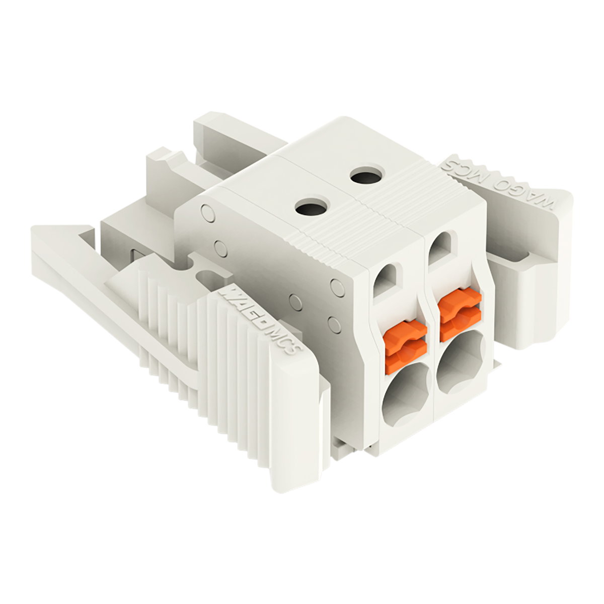 1-Leiter-Federleiste,Drücker,Push-in CAGE CLAMP®,lichtgrau