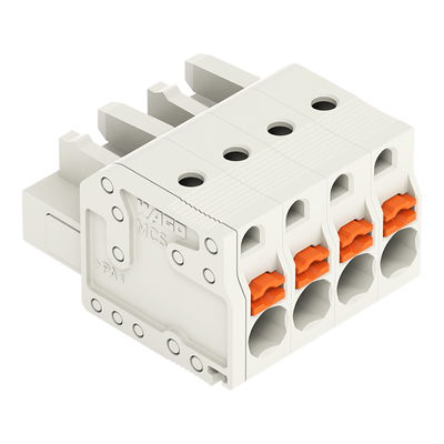 1-Leiter-Federleiste Drücker Push-in CAGE CLAMP® lichtgrau
