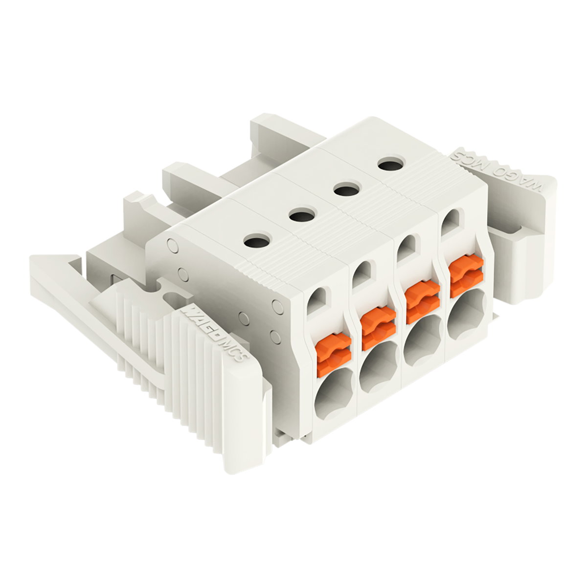 1-Leiter-Federleiste,Drücker,Push-in CAGE CLAMP®,lichtgrau