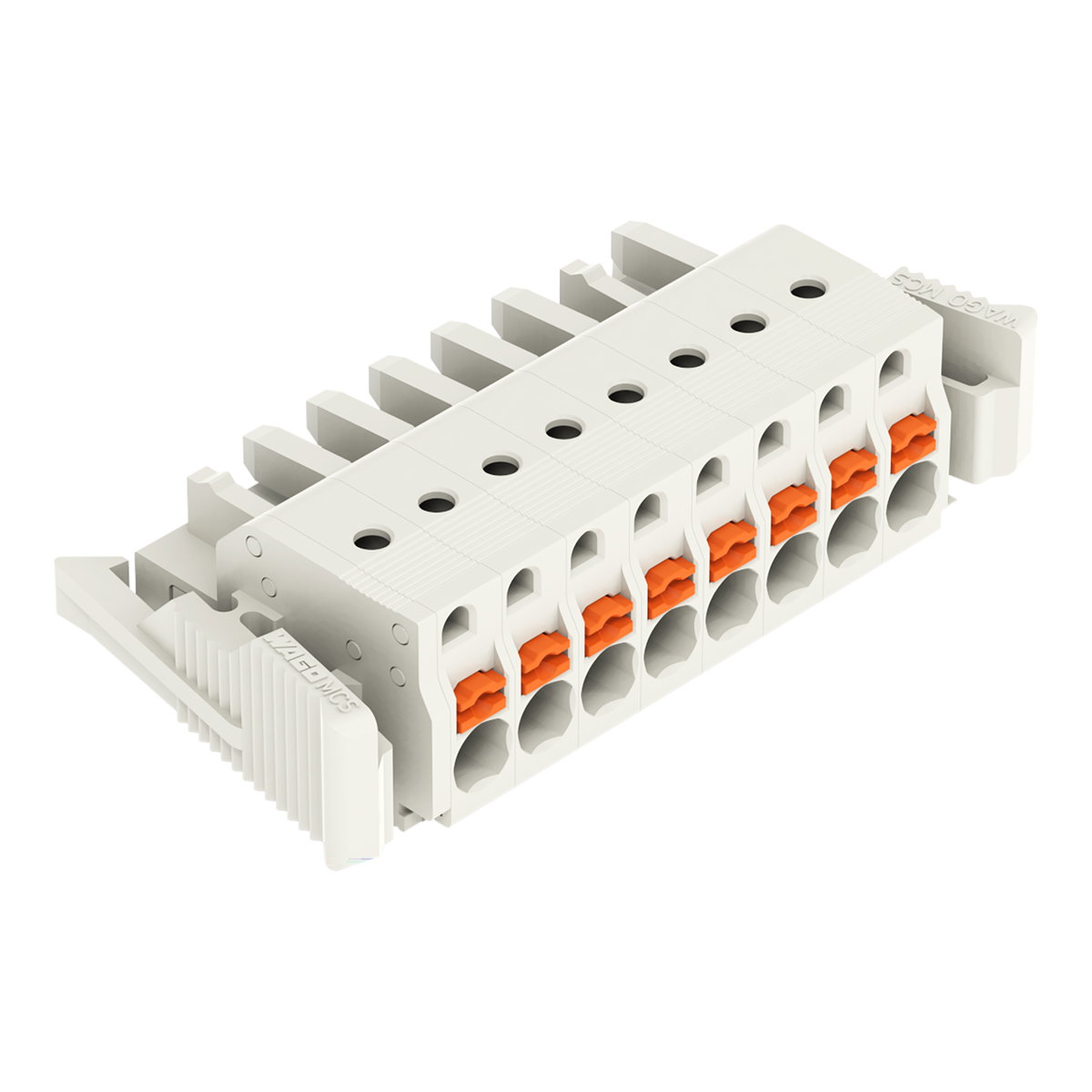 1-Leiter-Federleiste,Drücker,Push-in CAGE CLAMP®,lichtgrau
