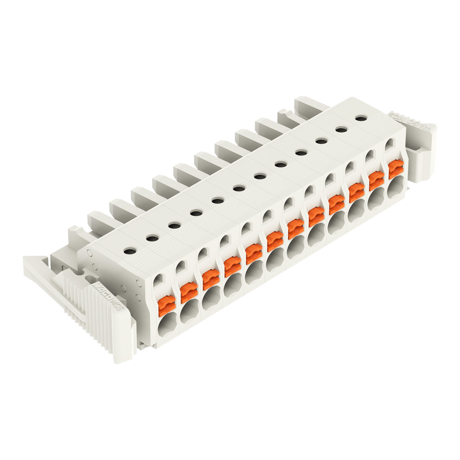 1-Leiter-Federleiste,Drücker,Push-in CAGE CLAMP®,lichtgrau