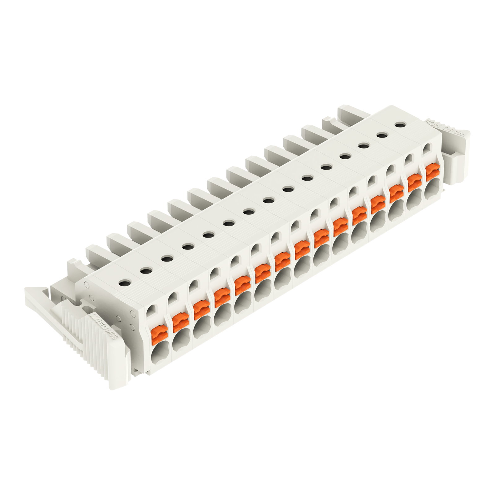 1-Leiter-Federleiste,Drücker,Push-in CAGE CLAMP®,lichtgrau