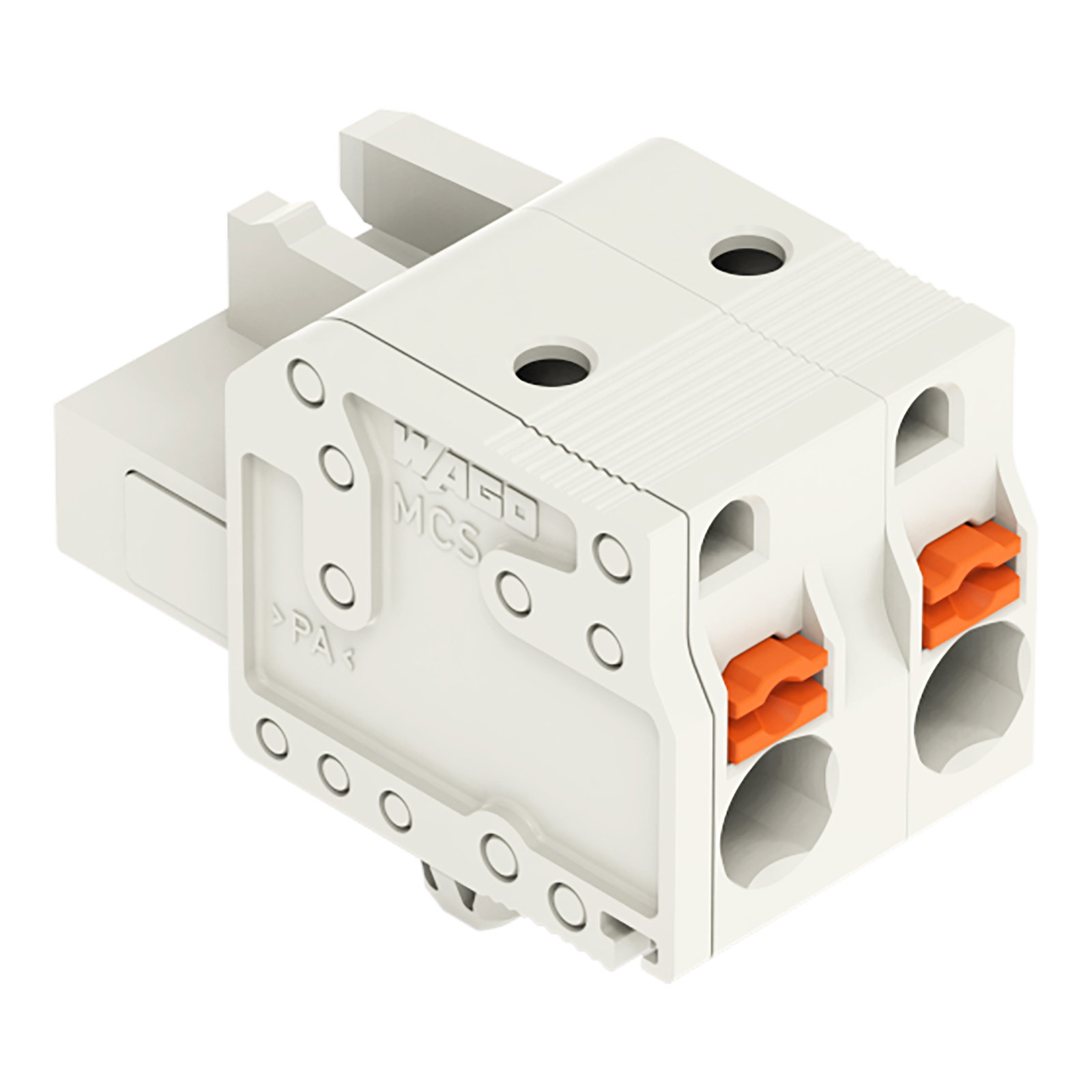 1-Leiter-Federleiste,Drücker,Push-in CAGE CLAMP®,lichtgrau