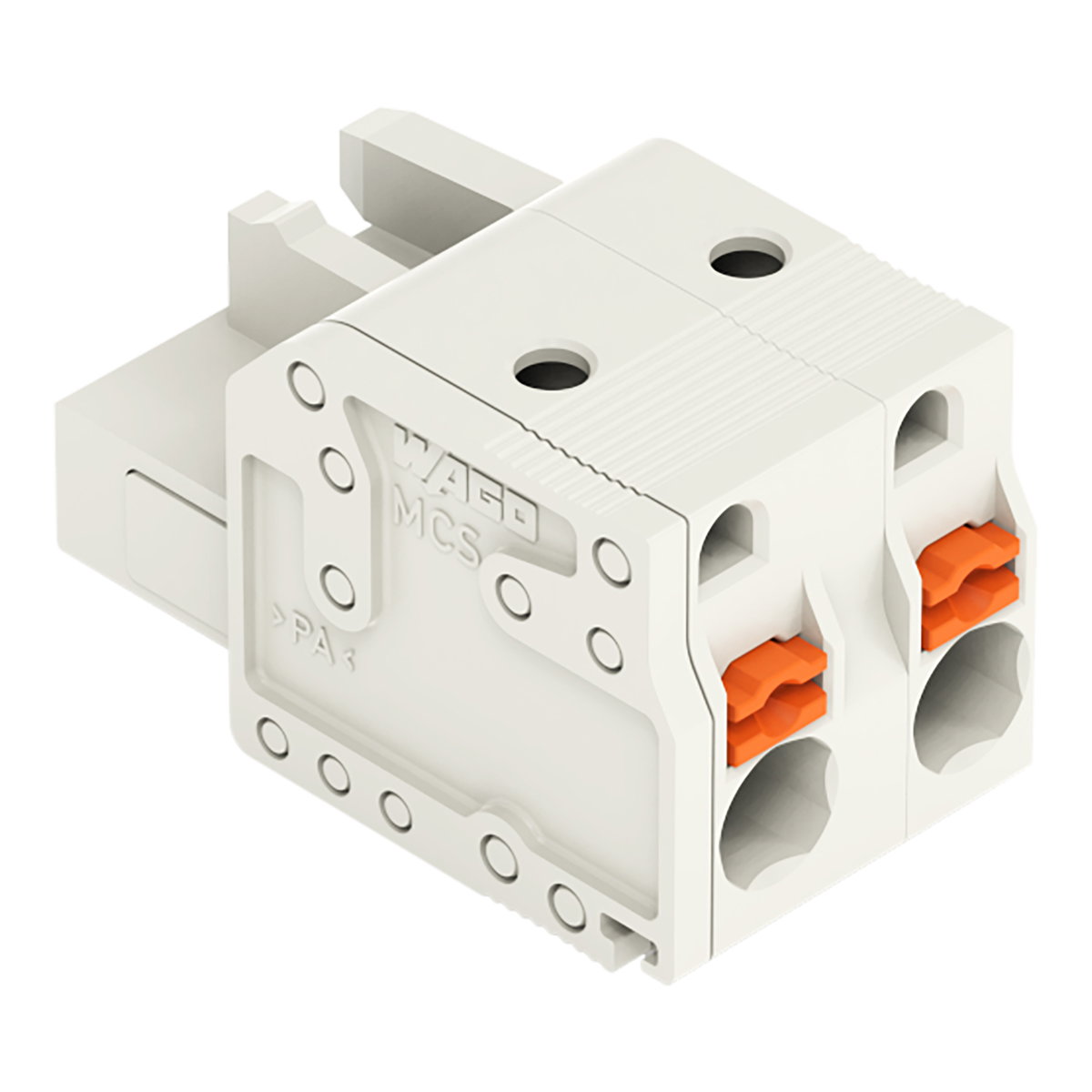 1-Leiter-Federleiste,Drücker,Push-in CAGE CLAMP®,lichtgrau