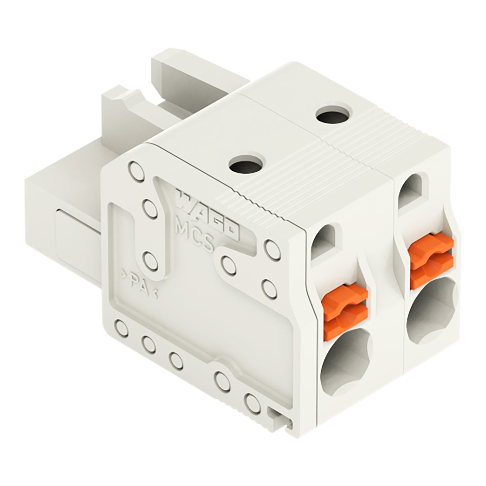 1-Leiter-Federleiste,Drücker,Push-in CAGE CLAMP®,lichtgrau