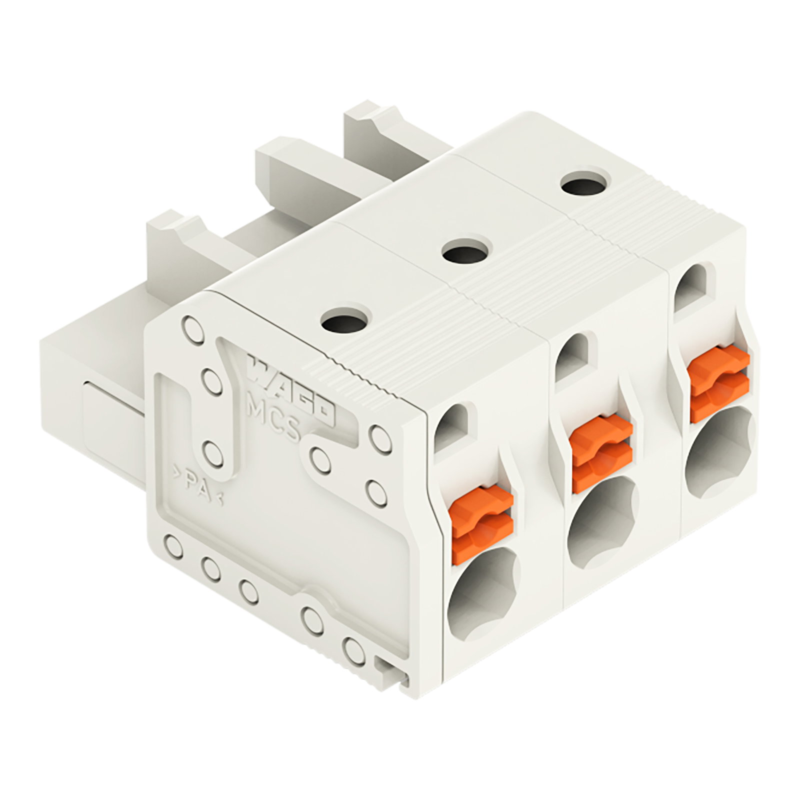 1-Leiter-Federleiste,Drücker,Push-in CAGE CLAMP®,lichtgrau