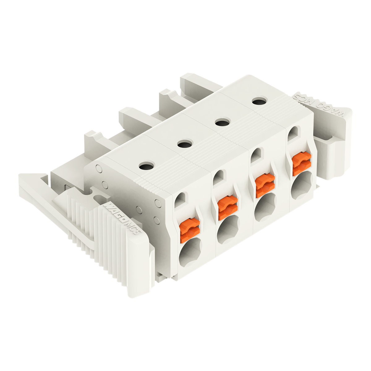 1-Leiter-Federleiste,Drücker,Push-in CAGE CLAMP®,lichtgrau