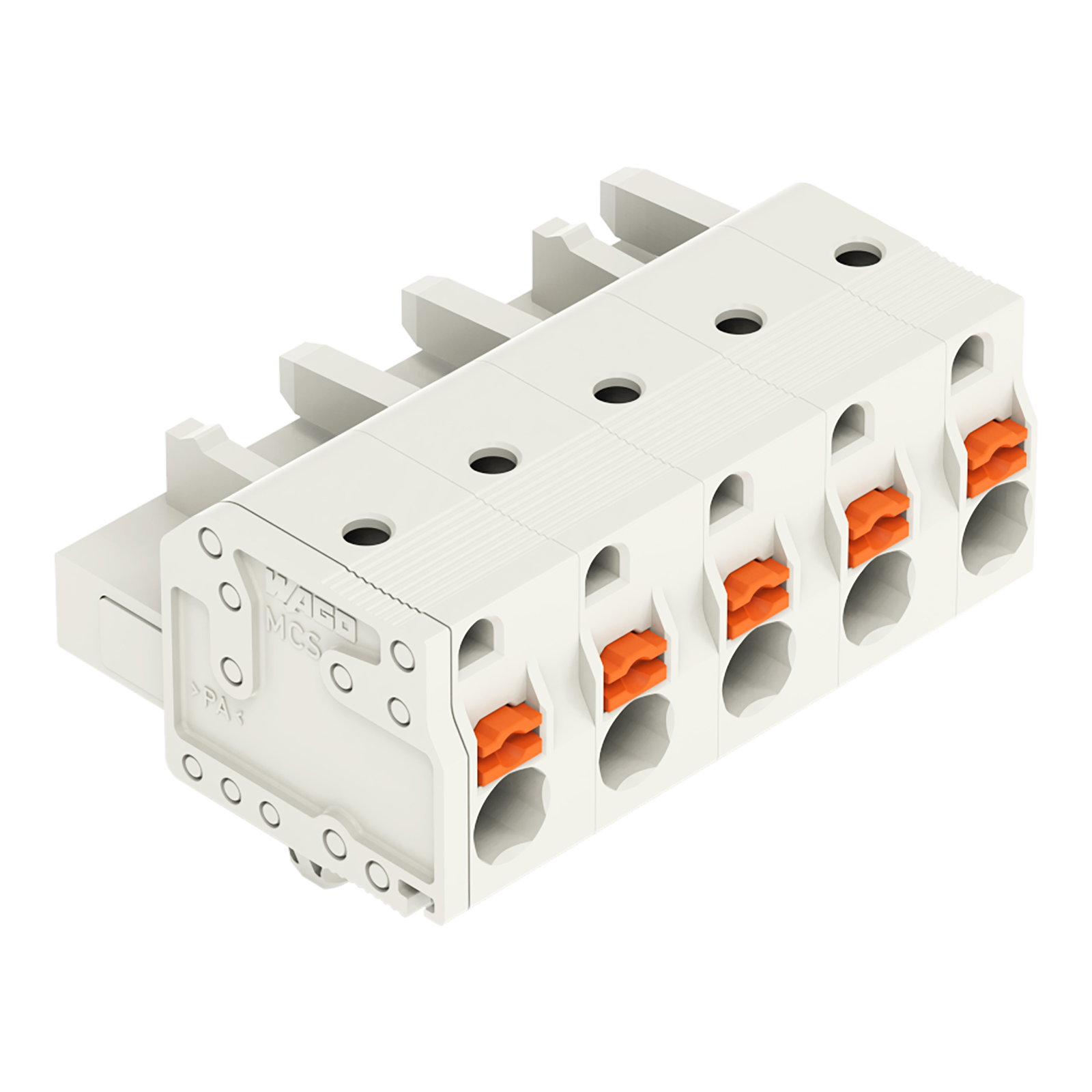 1-Leiter-Federleiste,Drücker,Push-in CAGE CLAMP®,lichtgrau