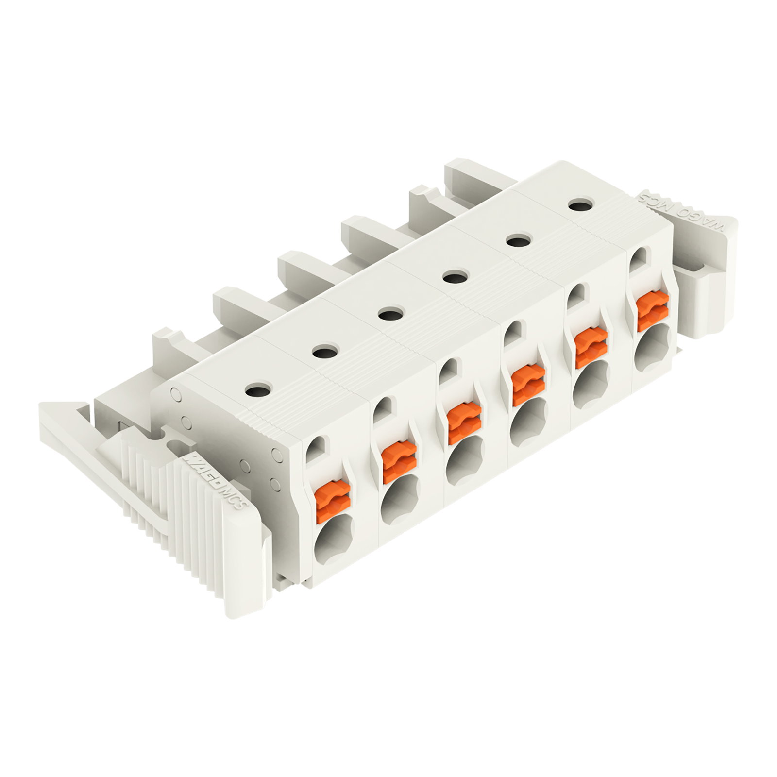1-Leiter-Federleiste,Drücker,Push-in CAGE CLAMP®,lichtgrau