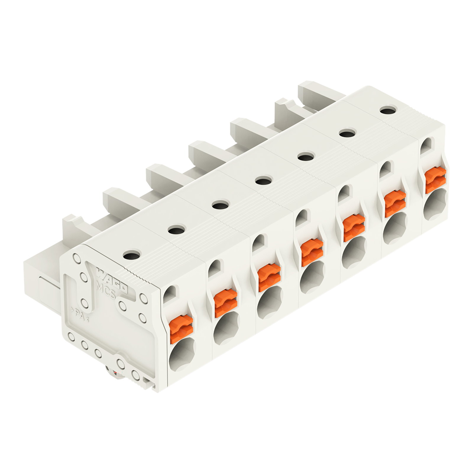 1-Leiter-Federleiste,Drücker,Push-in CAGE CLAMP®,lichtgrau