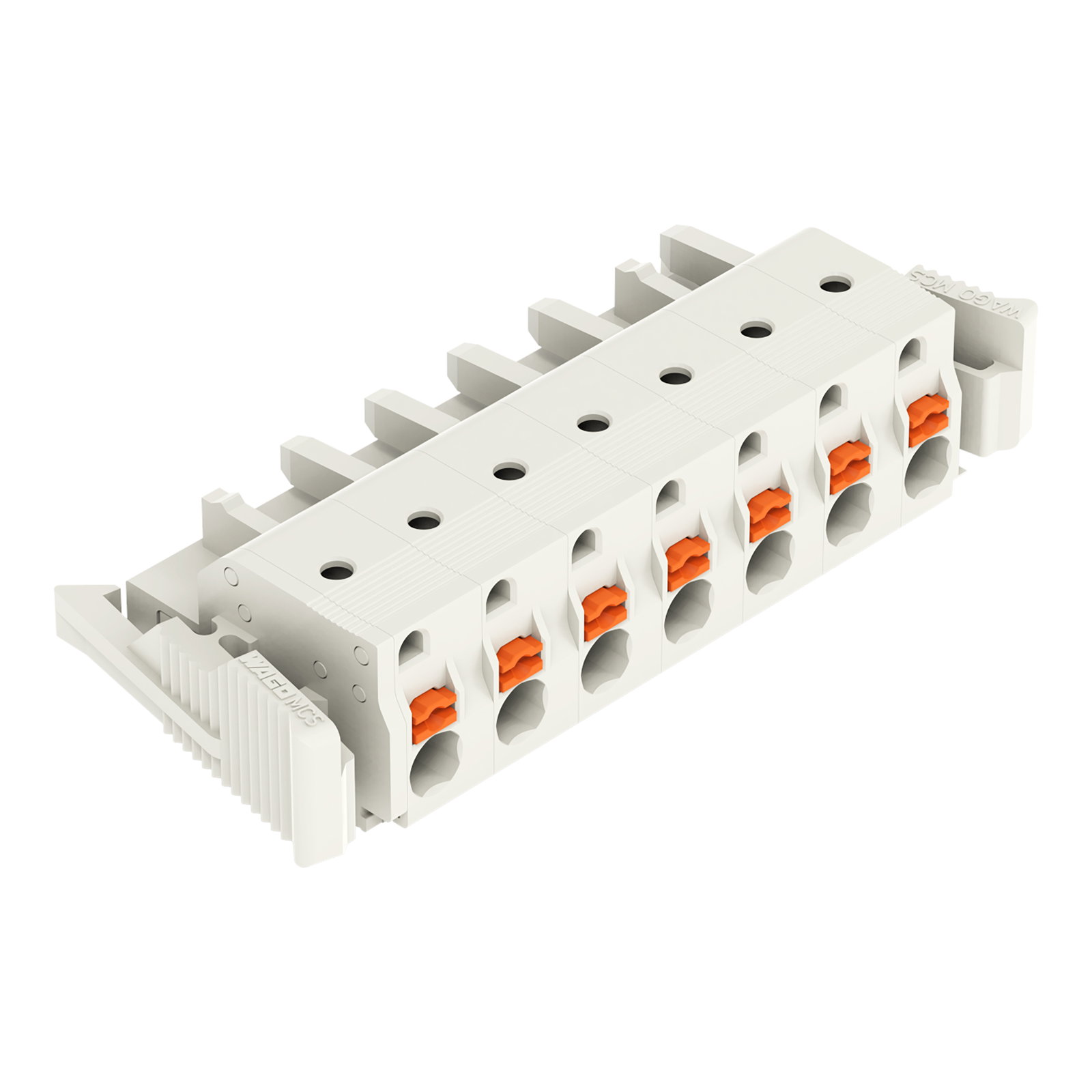 1-Leiter-Federleiste,Drücker,Push-in CAGE CLAMP®,lichtgrau
