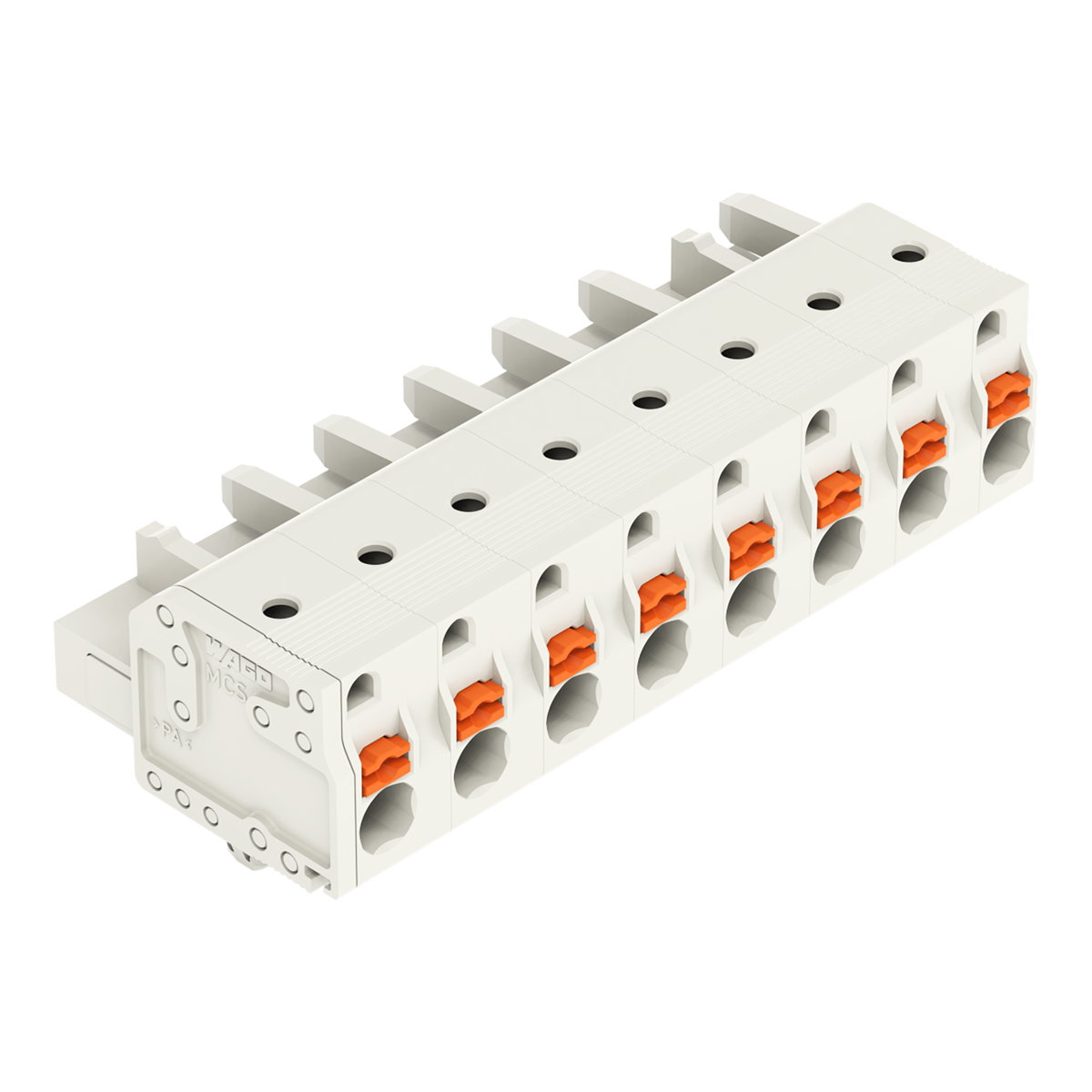 1-Leiter-Federleiste,Drücker,Push-in CAGE CLAMP®,lichtgrau