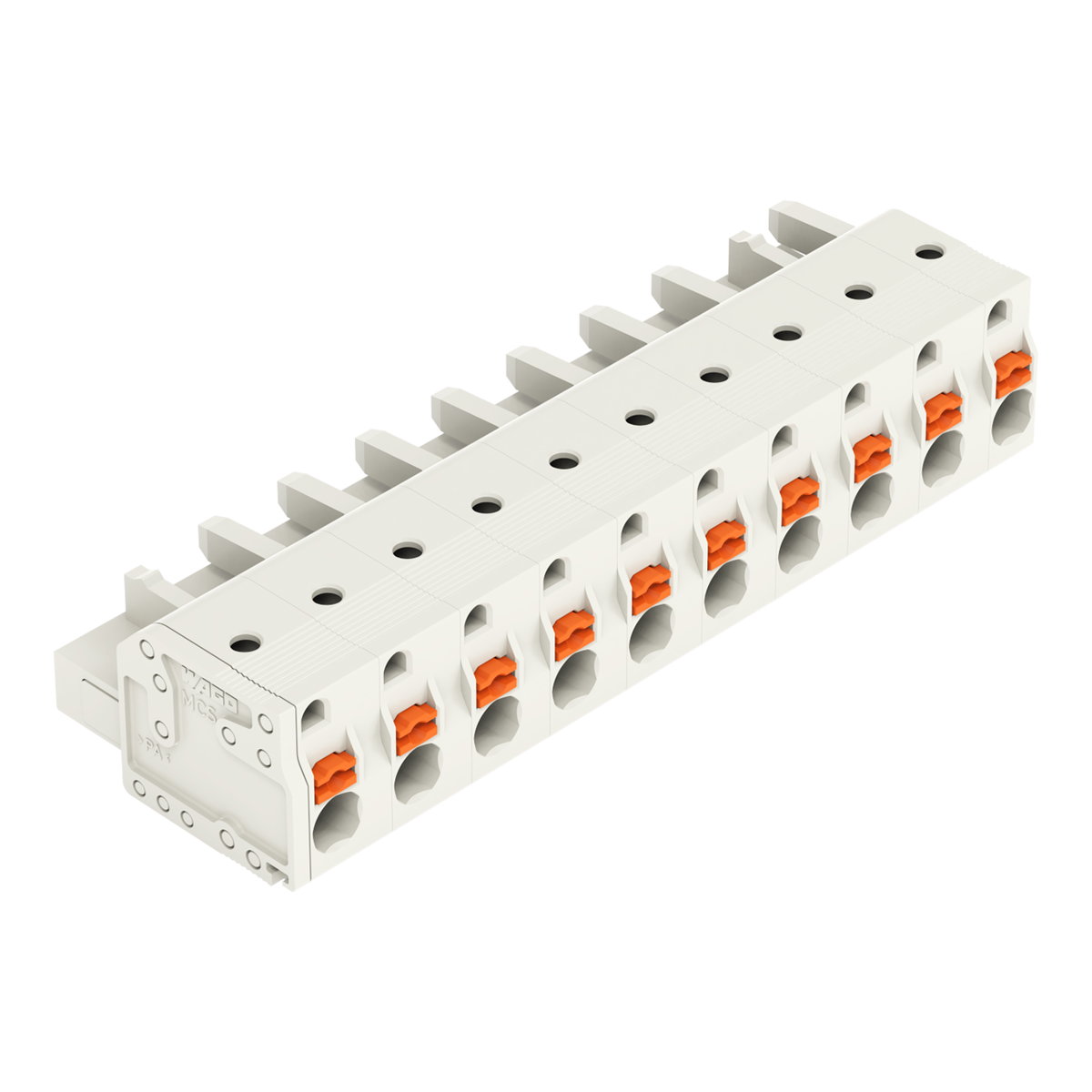 1-Leiter-Federleiste,Drücker,Push-in CAGE CLAMP®,lichtgrau