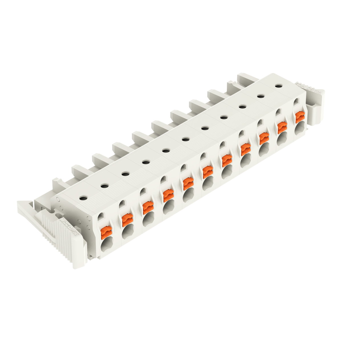 1-Leiter-Federleiste,Drücker,Push-in CAGE CLAMP®,lichtgrau