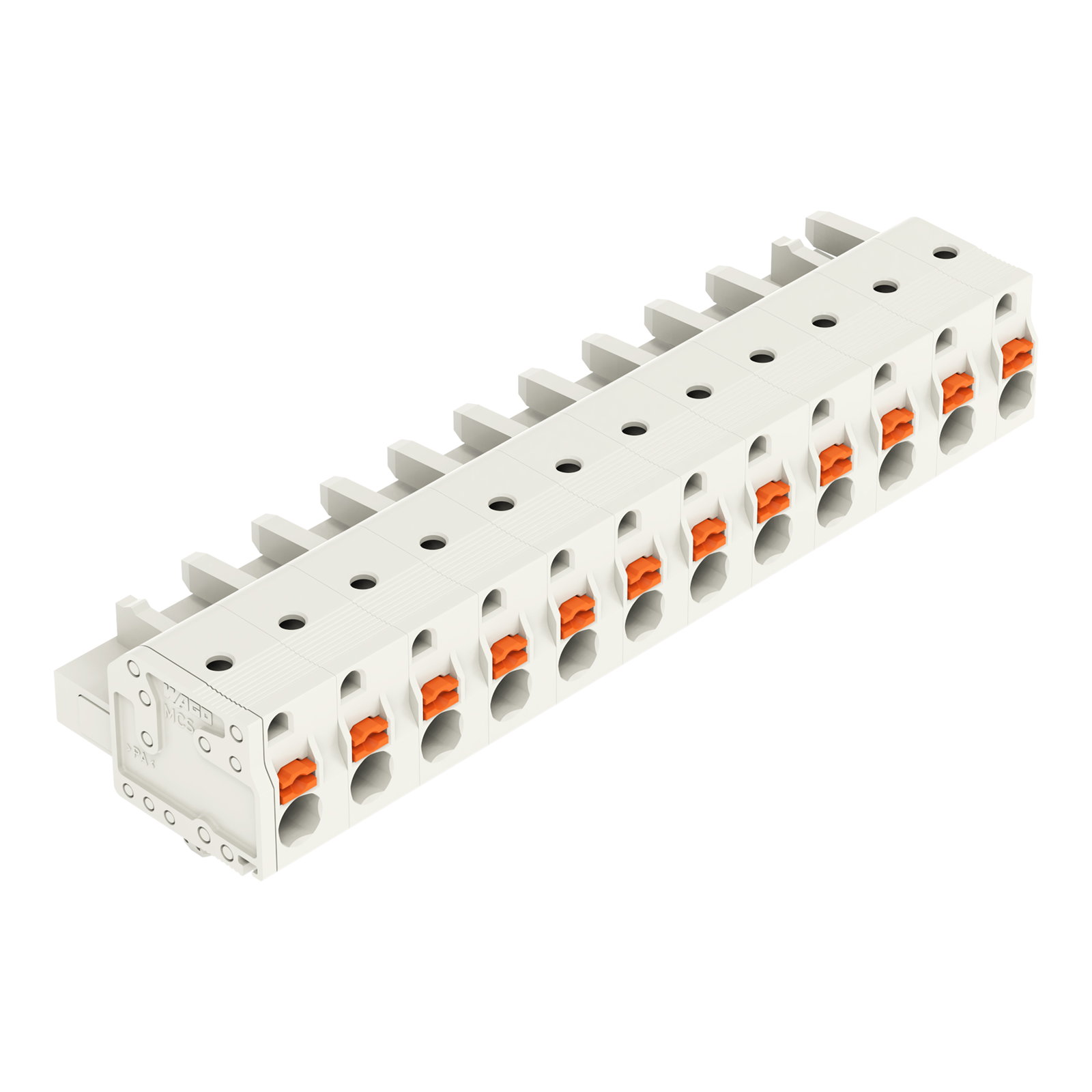 1-Leiter-Federleiste,Drücker,Push-in CAGE CLAMP®,lichtgrau
