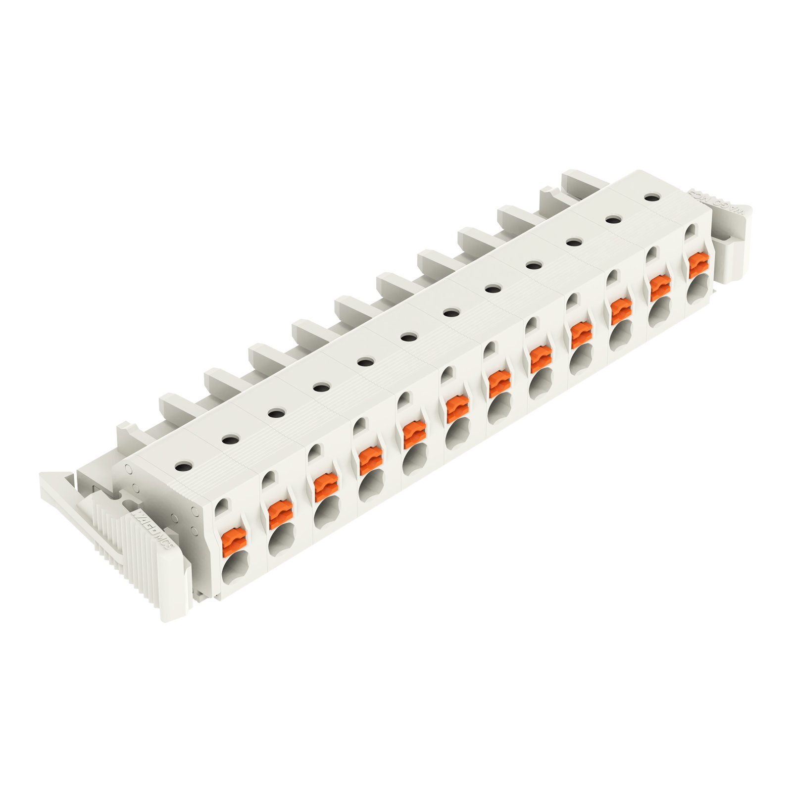 1-Leiter-Federleiste,Drücker,Push-in CAGE CLAMP®,lichtgrau