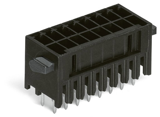 THT-Stiftleiste, 2-reihig,Lötstift 0,8 x 0,8 mm,gerade,schwarz