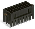 THT-Stiftleiste, 2-reihig,Lötstift 0,8 x 0,8 mm,gerade,schwarz