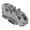 2-Leiter-Verteilereinspeiseklemme 16 mm² seitliche und mittige Beschriftung grau