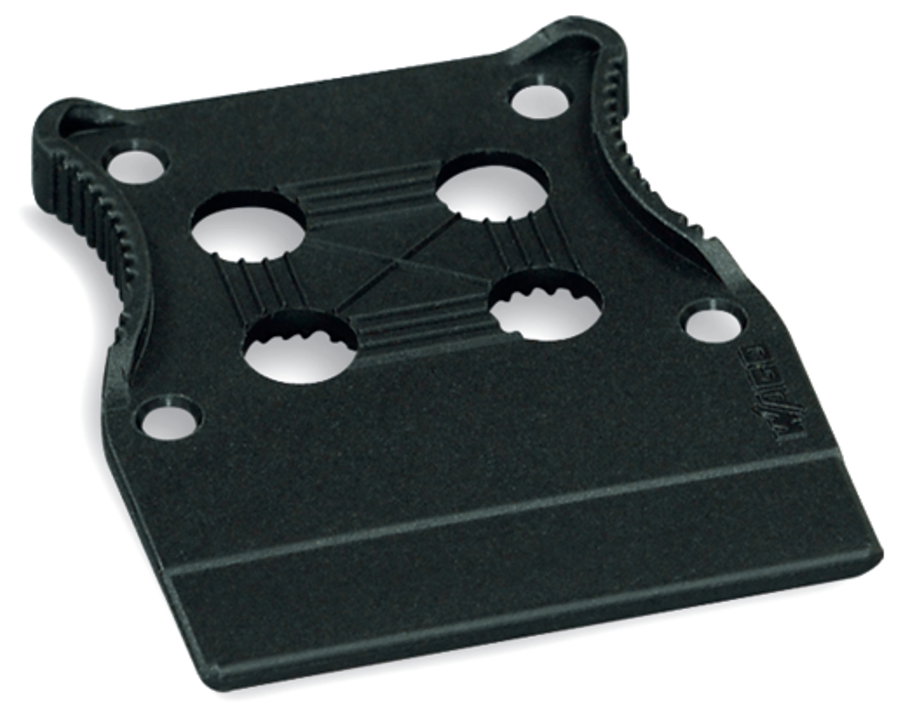 Zugentlastungsplatte,für Federleisten,53 mm breit,schwarz