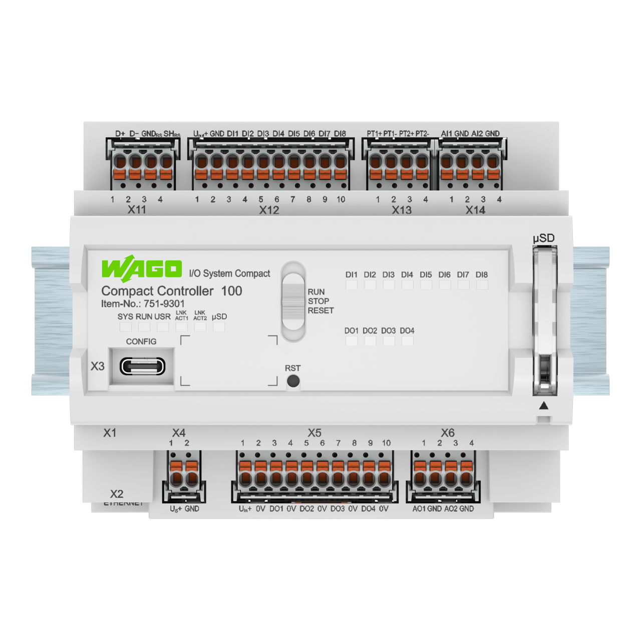 Compact Controller 100,8DI 4DO 2AI 2AO 2NI1K/PT1K 1RS485,2 x ETHERNET – Bild 3 von 5