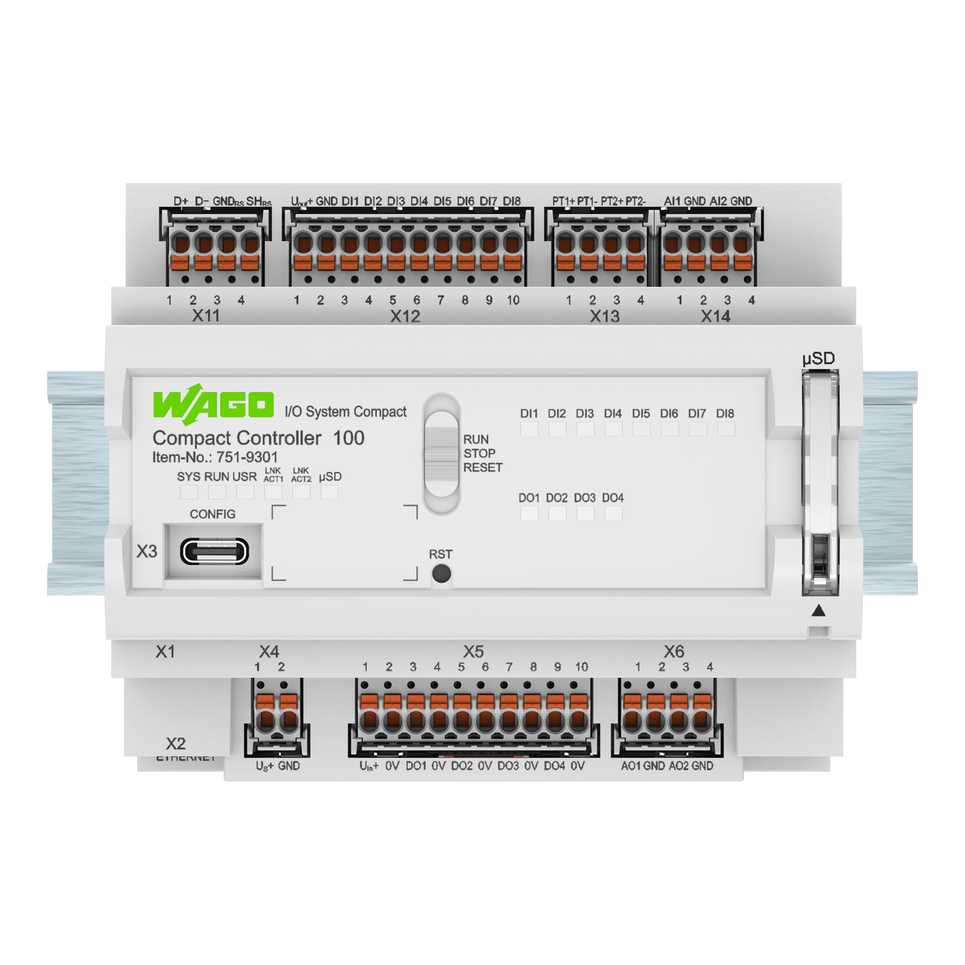 Compact Controller 100,8DI 4DO 2AI 2AO 2NI1K/PT1K 1RS485,2 x ETHERNET – Bild 3 von 5