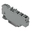 Verteilerklemme mit Betätigungsöffnung 1 x 6 mm² / 6 x 1,5 mm² grau