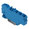 Verteilerklemme mit Betätigungsöffnung 1 x 6 mm² / 6 x 1,5 mm² blau
