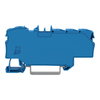Verteilerklemme mit Betätigungsöffnung 1 x 6 mm² / 6 x 1,5 mm² blau
