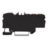 Verteilerklemme mit Drücker 1 x 6 mm² / 6 x 1,5 mm² schwarz