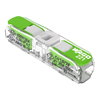 Durchgangsverbinder mit Hebeln für alle Leiterarten max. 4 mm² transparent