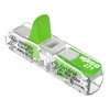 Durchgangsverbinder mit Hebeln für alle Leiterarten max. 4 mm² transparent