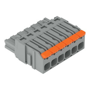 1-Leiter-Federleiste;Hebel;Push-in CAGE CLAMP®;grau