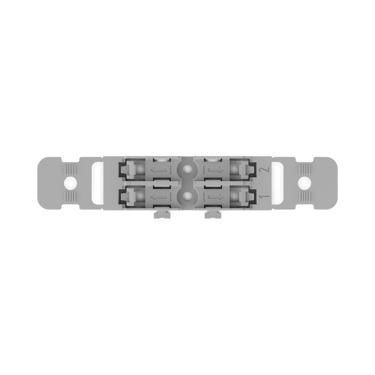 Befestigungsadapter mit Zugentlastung,2-fach,für Durchgangsverbinder mit Hebel,grau – Bild 4 von 5