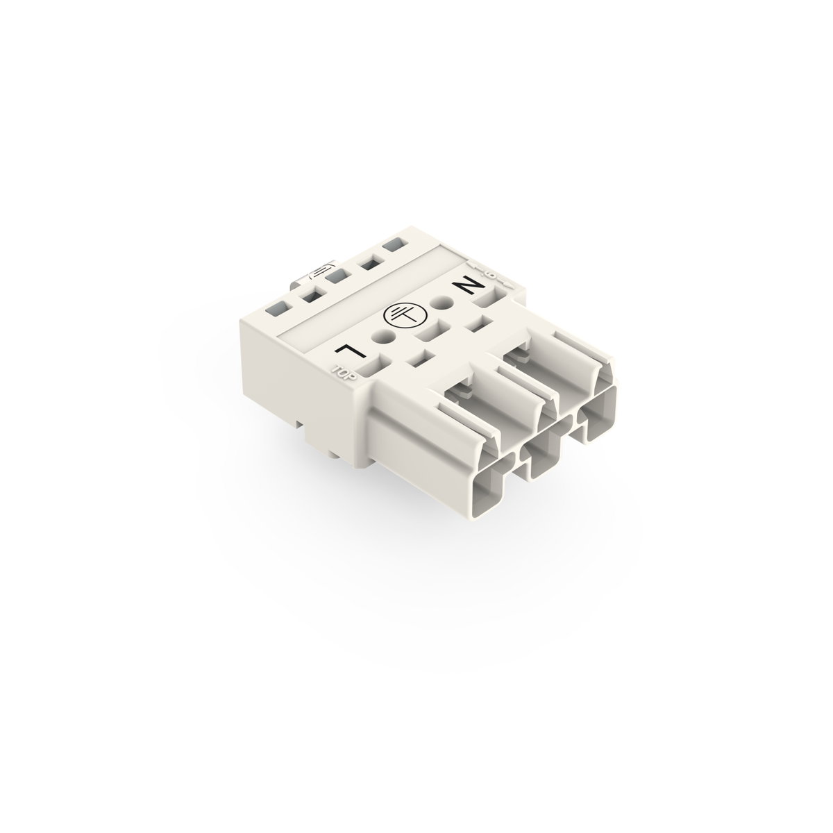 Stecker,mit PE-Direktkontakt,3-polig,weiß – Bild 2 von 5