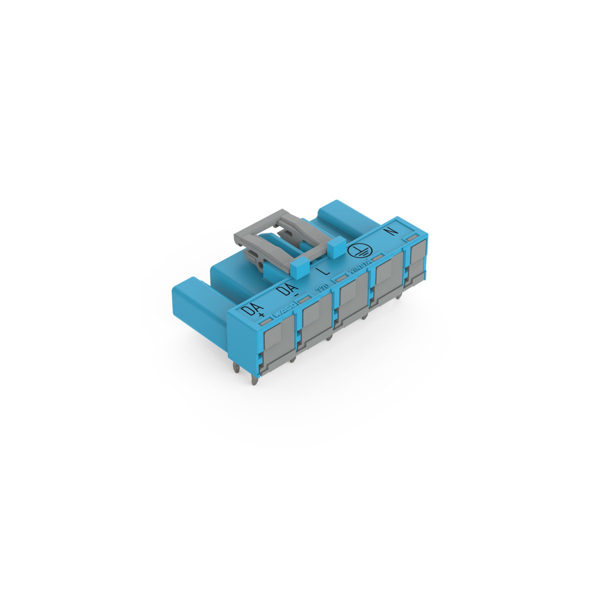 Stecker für Leiterplatten,abgewinkelt,5-polig,blau