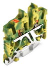 2-Leiter-Mini-Schutzleiterklemme mit Drücker 2,5 mm² grün-gelb