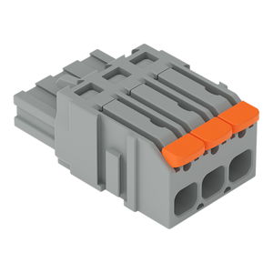 1-Leiter-Federleiste;Hebel;Push-in CAGE CLAMP®;grau